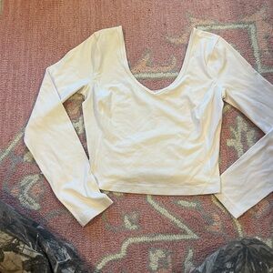 Lululemon Elegant Cream Long Sleeve Top